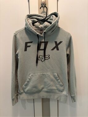 Fox Light Sage Pullover Hoodie with Black Logo
